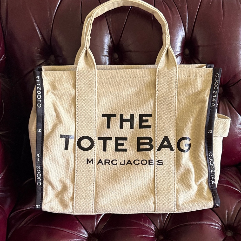 Marc Jacobs Tan Canvas Tote Bag